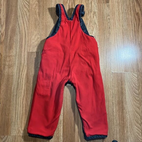 Excluded from Sale OshKosh B'gosh Vestbak Fleece Lined Bib Overalls Denim 24M - Picture 9 of 12